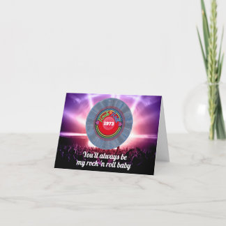 Tarjeta De Agradecimiento Cumpleaños 50 retro tradicional en 1973