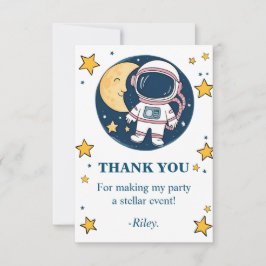 Tarjeta De Agradecimiento Cumpleaños Astronauta