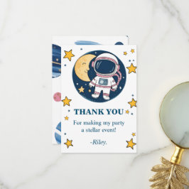 Tarjeta De Agradecimiento Cumpleaños Astronauta