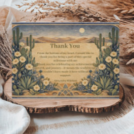 Tarjeta De Agradecimiento Cumpleaños Boho Desert Cactus