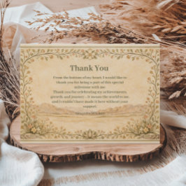 Tarjeta De Agradecimiento Cumpleaños Botánico del Desierto
