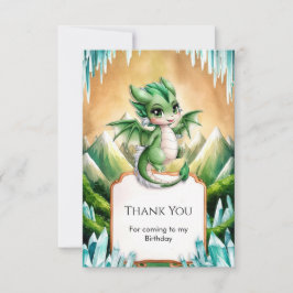 Tarjeta De Agradecimiento Cumpleaños caprichoso de dragón boho
