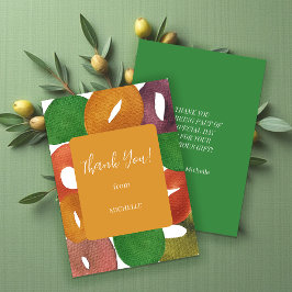 Tarjeta De Agradecimiento Cumpleaños con patrón colorido de otoño artístico 
