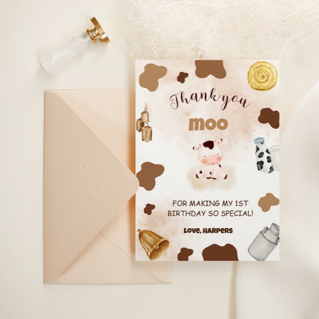Tarjeta De Agradecimiento Cumpleaños con tema de animales de granja (Subido por el creador)