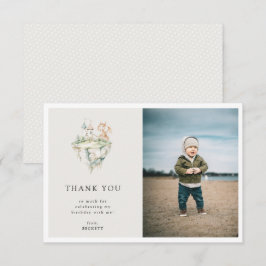 Tarjeta De Agradecimiento Cumpleaños con tema de dragón lindo Foto