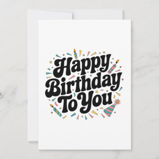 Tarjeta De Agradecimiento Cumpleaños Confeti Retro