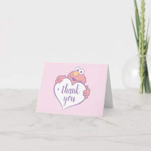 Tarjeta De Agradecimiento Cumpleaños Corazón de Elmo