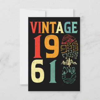 Tarjeta De Agradecimiento Cumpleaños de 61 años Vintage 1961 Acampada Sender