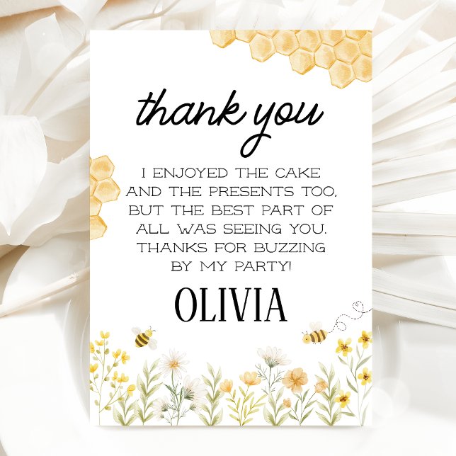 Tarjeta De Agradecimiento Cumpleaños de abeja (Subido por el creador)