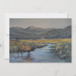 Tarjeta De Agradecimiento Cumpleaños de Alce Dorado/