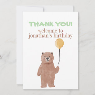 Tarjeta De Agradecimiento Cumpleaños de animales salvajes