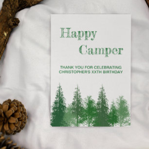 Tarjeta De Agradecimiento Cumpleaños de árboles del bosque