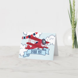 Tarjeta De Agradecimiento Cumpleaños de avión El tiempo vuela