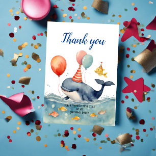 Tarjeta De Agradecimiento Cumpleaños de Ballenas de Tiempo Gracias
