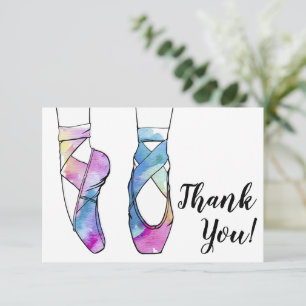 Tarjeta De Agradecimiento Cumpleaños de ballet de bailarina