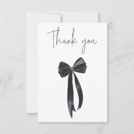 Tarjeta De Agradecimiento Cumpleaños de Black Bow