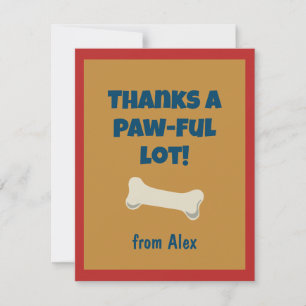 Tarjeta De Agradecimiento Cumpleaños de cachorro Paw-ty