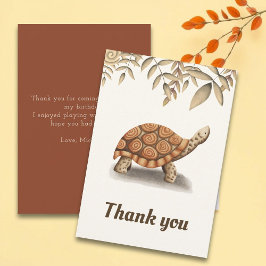 Tarjeta De Agradecimiento Cumpleaños de Cute Tortoise