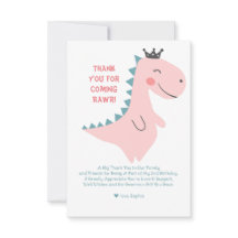 Cumpleaños de dinosaurio de niña minimalista linda