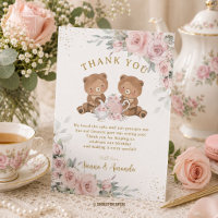 Cumpleaños de fiesta de té de ositos de peluche fl