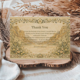 Tarjeta De Agradecimiento Cumpleaños de flores del desierto vintage