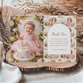 Tarjeta De Agradecimiento Cumpleaños de Hada Caprichosa