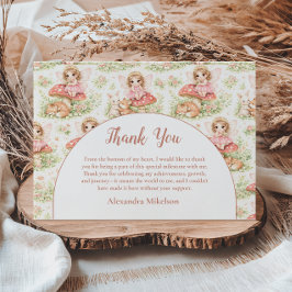 Tarjeta De Agradecimiento Cumpleaños de Hada del Jardín Encantado