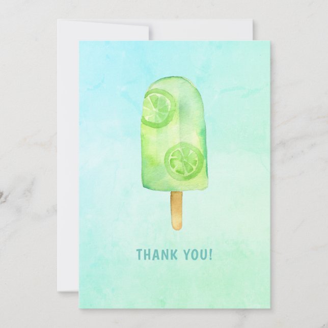 Tarjeta De Agradecimiento Cumpleaños de Helado (Anverso)