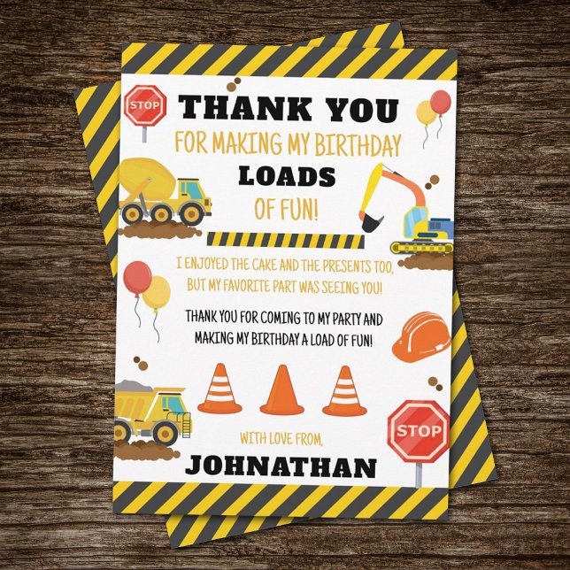 Tarjeta De Agradecimiento Cumpleaños de la Construcción (Subido por el creador)
