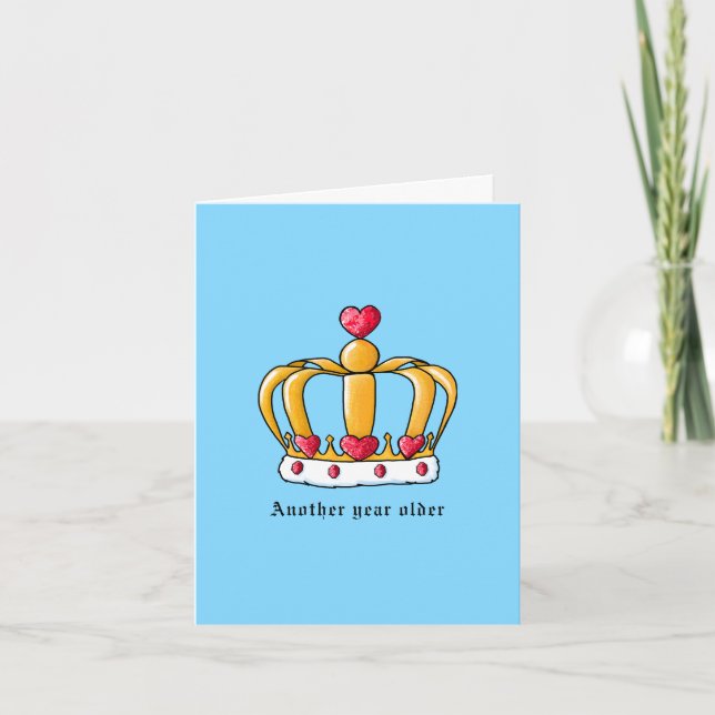 Tarjeta De Agradecimiento Cumpleaños de la Corona de KiniArt (Anverso)