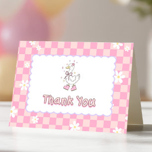 Tarjeta De Agradecimiento Cumpleaños de la niña tonta del mes rosa