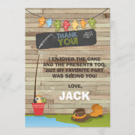 Tarjeta De Agradecimiento Cumpleaños De La Pesca Gracias fiesta De Pesca De 