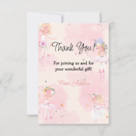 Tarjeta De Agradecimiento Cumpleaños de la Princesa Bailarina