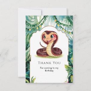 Tarjeta De Agradecimiento Cumpleaños de la serpiente viper forestal