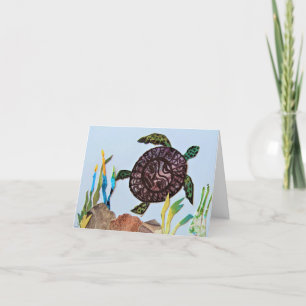 Tarjeta De Agradecimiento Cumpleaños de la tortuga marina