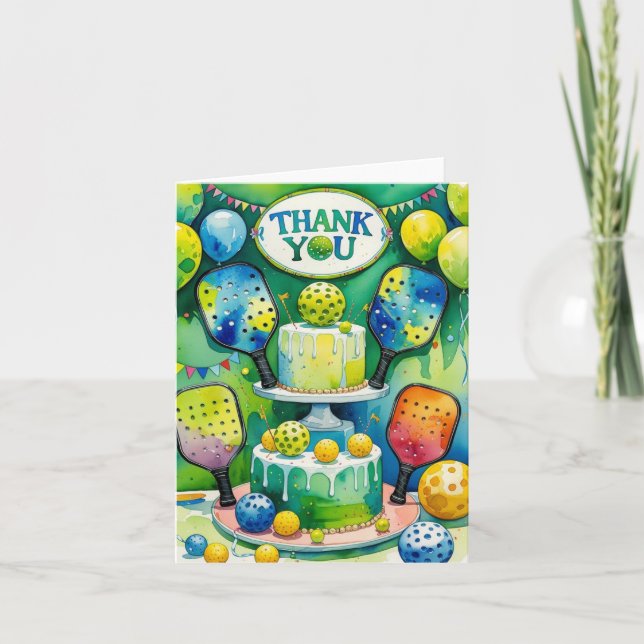 Tarjeta De Agradecimiento Cumpleaños de las pelotas (Anverso)