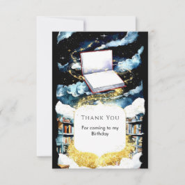 Tarjeta De Agradecimiento Cumpleaños de libro de cuentos personalizado simpl