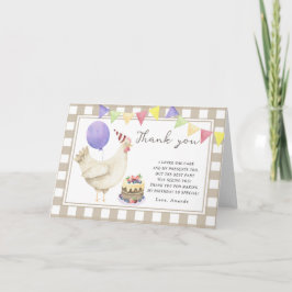 Tarjeta De Agradecimiento Cumpleaños de Little Cute Chick gracias