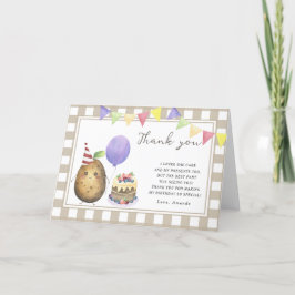 Tarjeta De Agradecimiento Cumpleaños de Little Sweet Potato gracias