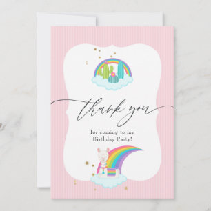 Tarjeta De Agradecimiento Cumpleaños de Llama Girl