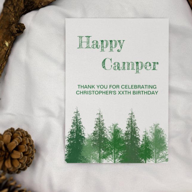 Tarjeta De Agradecimiento Cumpleaños de los Árboles de Woodland (Subido por el creador)