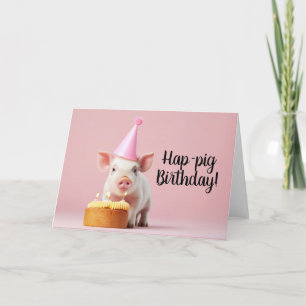 Tarjeta De Agradecimiento ¡Cumpleaños de los cerdos de Hap!