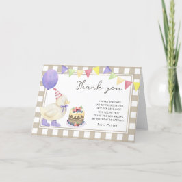 Tarjeta De Agradecimiento Cumpleaños de Lucky Duckling gracias