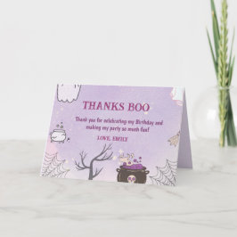 Tarjeta De Agradecimiento Cumpleaños de Nuestro Pequeño Boo en Halloween