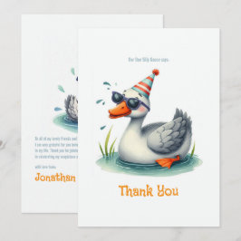 Tarjeta De Agradecimiento Cumpleaños de One Silly Goose 1