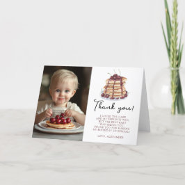 Tarjeta De Agradecimiento Cumpleaños de Pancakes de Acuarela