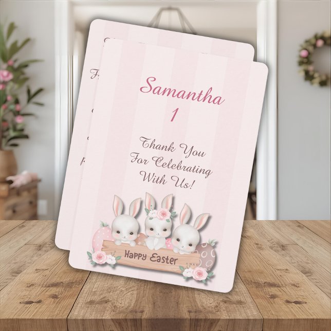 Tarjeta De Agradecimiento Cumpleaños de Pascua Gracias por tu primer año - C (Subido por el creador)