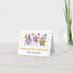 Tarjeta De Agradecimiento Cumpleaños de pequeño monstruo