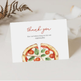 Tarjeta De Agradecimiento Cumpleaños de Pizza