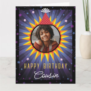 Tarjeta De Agradecimiento Cumpleaños de primo fotos personalizadas Celestial